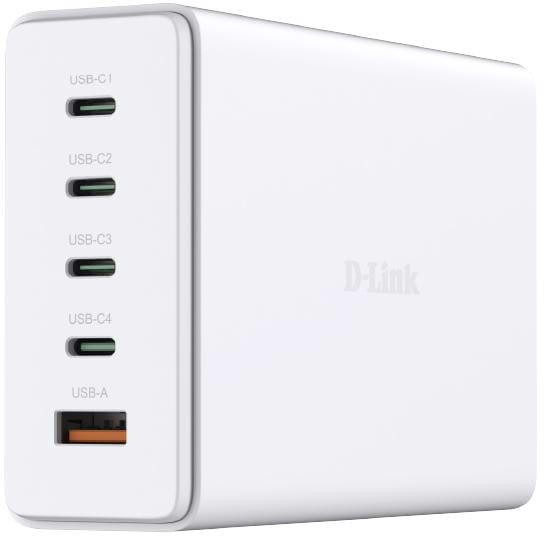 Сетевое зарядное устройство D-Link 240Вт GaN 4хUSB-С 1xUSB-A White (DCF-241)