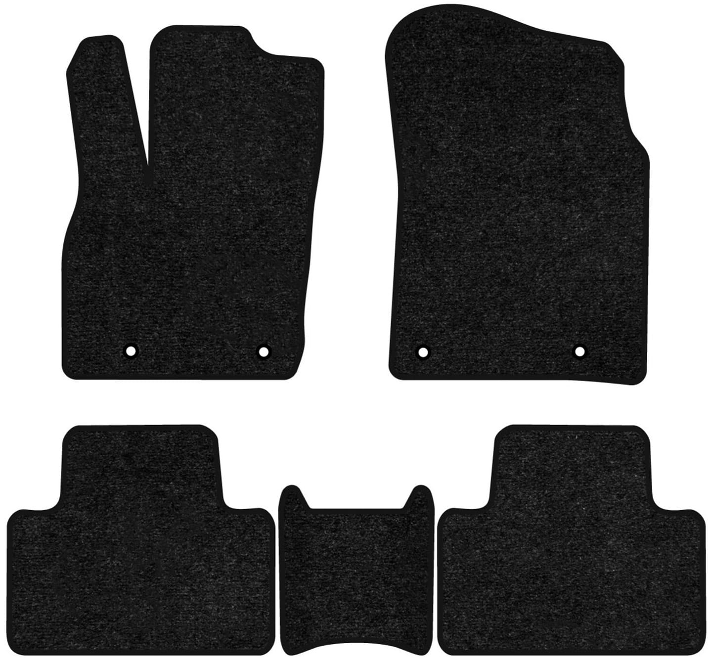 Коврики ворсовые в салон авто EVAtech Standard для Dodge Durango (WK2) 6 seats 2010-2014 3 поколение SUV USA черный кант DE14150C5OU4VEB