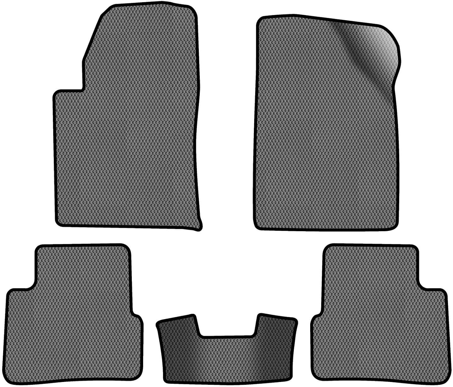 EVA коврики в салон авто EVAtech для Dart Dodge 2012-2016 1 поколение Sedan USA DE1865CB5RGB