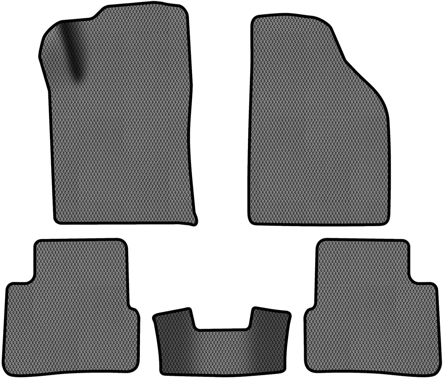 EVA коврики в салон авто EVAtech для Dart Dodge 2012-2016 1 поколение Sedan USA DE1865CE5RGB