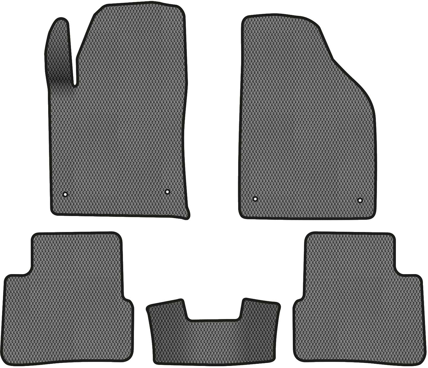 EVA коврики в салон авто EVAtech для Dart Dodge 2012-2016 1 поколение Sedan USA DE1865CV5LA4RGB