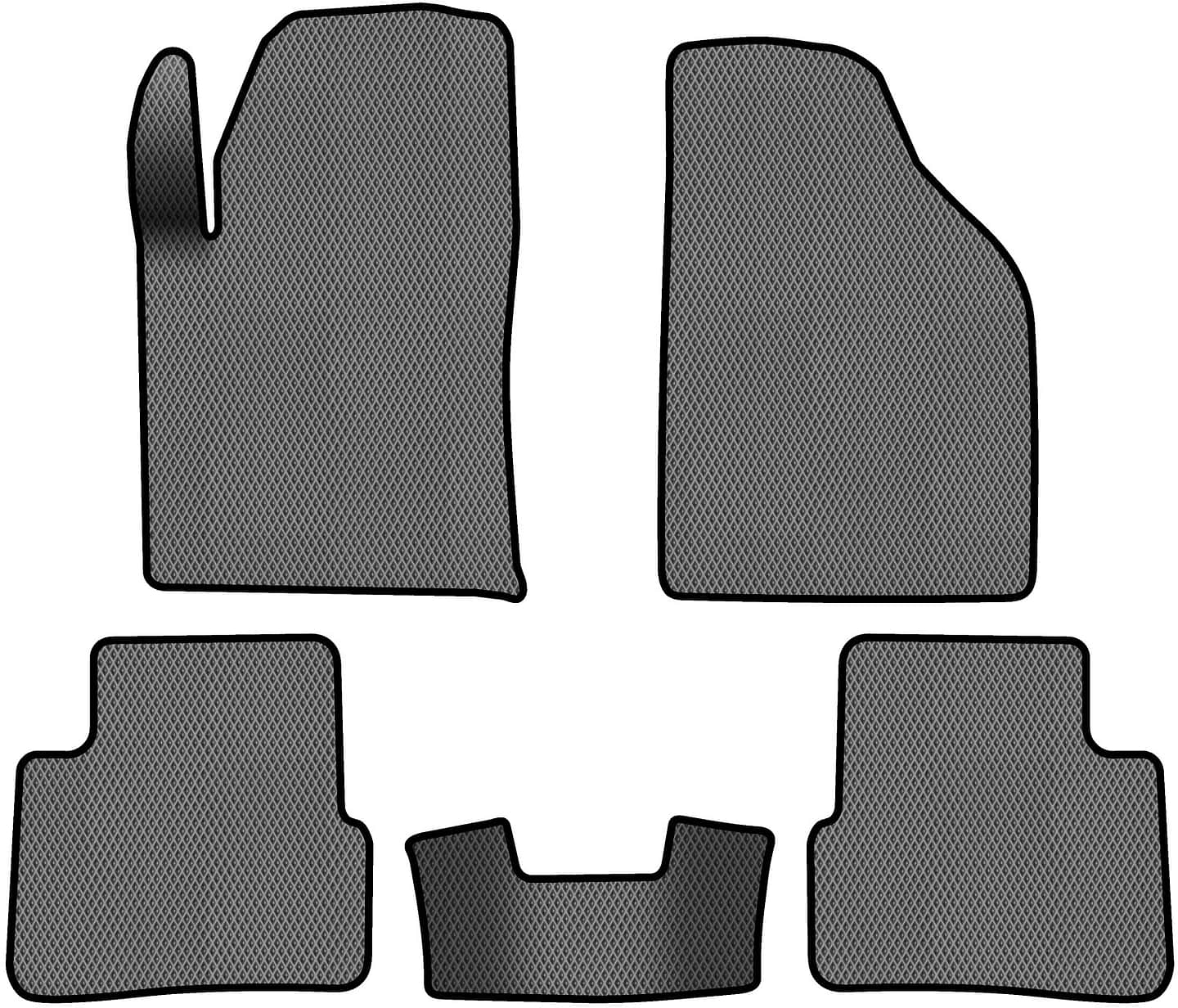 EVA коврики в салон авто EVAtech для Dart Dodge 2012-2016 1 поколение Sedan USA DE1865CV5RGB