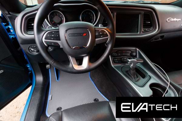 Фото - Килимки з екошкіри в салон авто передні EVAtech ECO для Challenger 2WD Dodge 2008 3 покоління Coupe USA DE32498A2LA3BBB