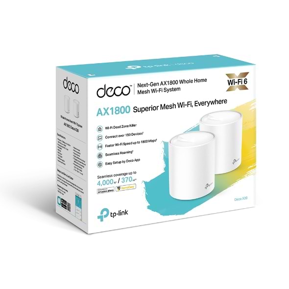 Фото - MESH система WiFi6 TP-Link Deco X20 (2-Pack)