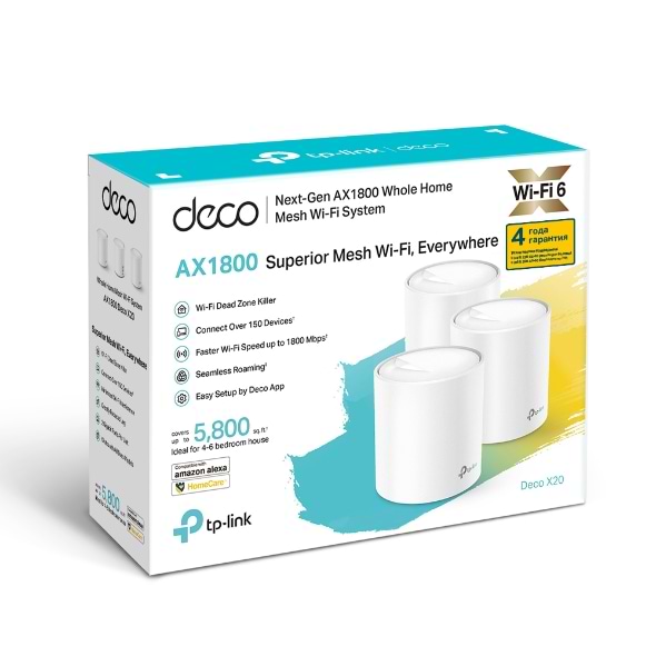 Фото - MESH система WiFi6 TP-Link Deco X20 (3-pack)
