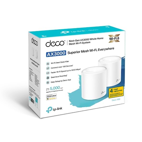 Фото - MESH система WiFi6 TP-Link Deco X60 2 шт.