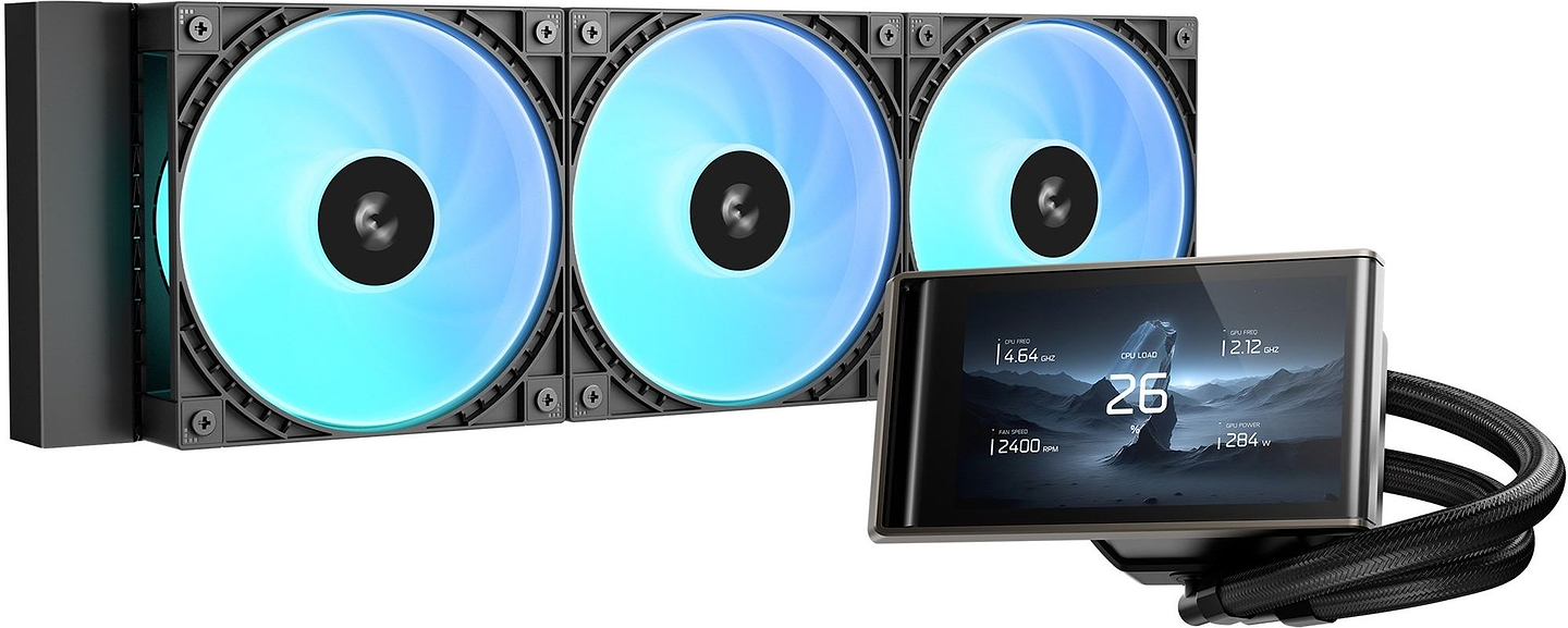 Водяная система охлаждения Deepcool LT360 Vision ARGB Black (R-LT360VISION-BKAMMC-G-1)