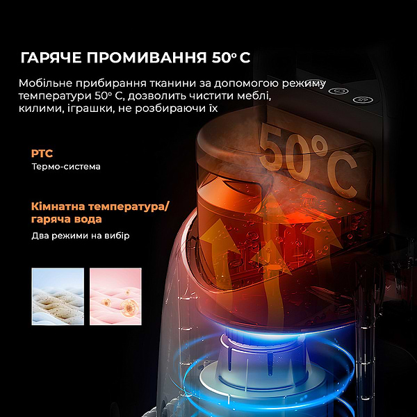 Фото - Пилосос миючий з аквафільтром Deerma Suction Vacuum Cleaner (DEM-BY200)