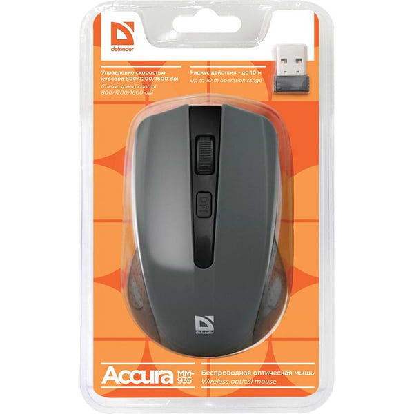 Фото - Миша бездротова Defender Accura MM-935 Gray (52936)