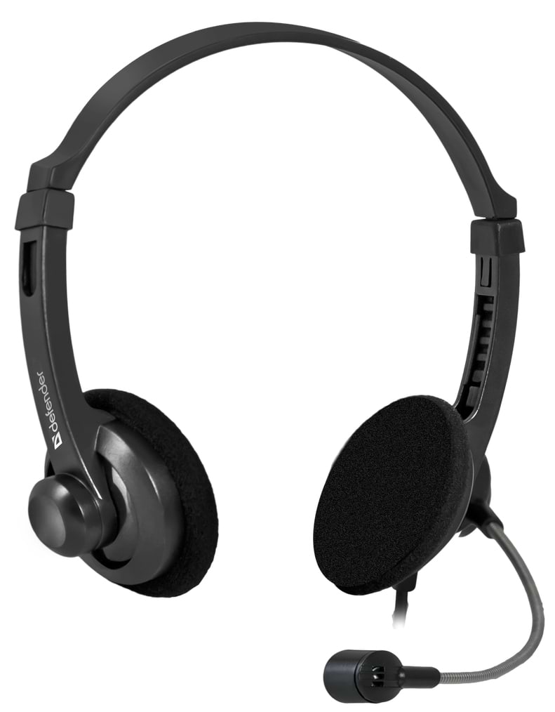 Гарнитура проводная Defender Aura 104 Black (63104) - Фото 1