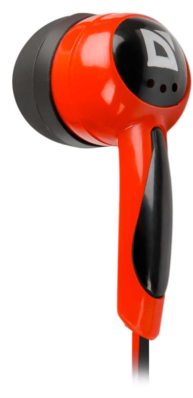 Фото - Наушники вкладыши Defender Basic-604 Black/Red (63605)