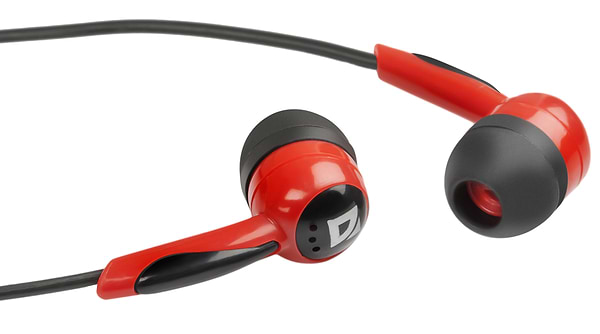 Фото - Наушники вкладыши Defender Basic-604 Black/Red (63605)