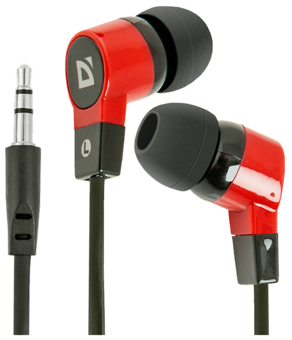 Фото - Навушники вкладиші Defender Basic-619 Black/Red (63619)