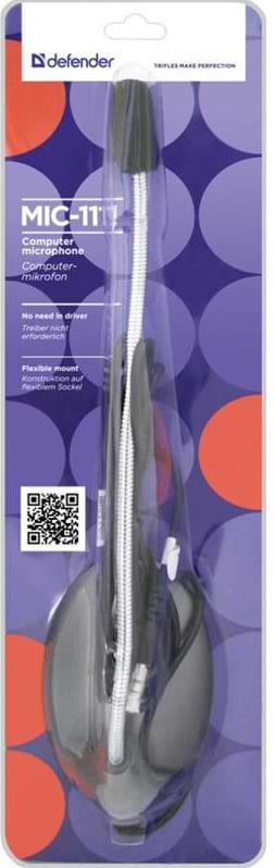 Фото - Микрофон для компьютера проводной Defender MIC-111 Grey (64111)