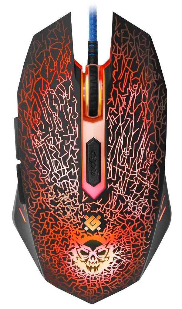 Фото - Мышь проводная игровая Defender Shock GM-110L Black + коврик (52110)