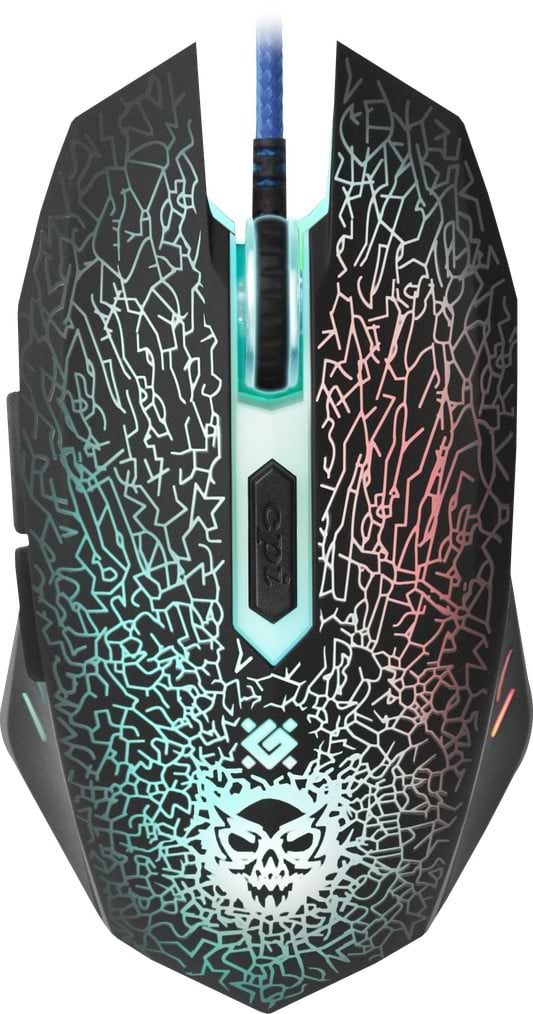 Фото - Мышь проводная игровая Defender Shock GM-110L Black + коврик (52110)