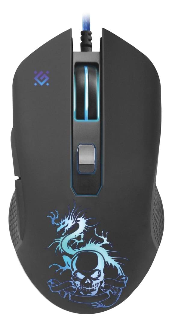 Фото - Миша дротова ігрова Defender Sky Dragon GM-090L Black+ коврик  (52090)