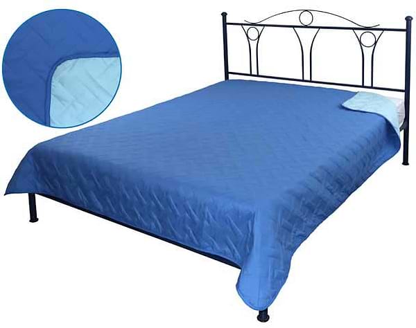 Фото - Покрывало двуспальное Руно 212х240 синее (329.52У_СБ лилия)