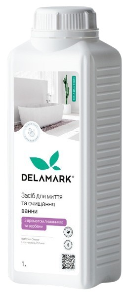 Засіб для миття у ванній кімнаті DeLaMark лимонник з вербеном, 1 л (4820152334121)