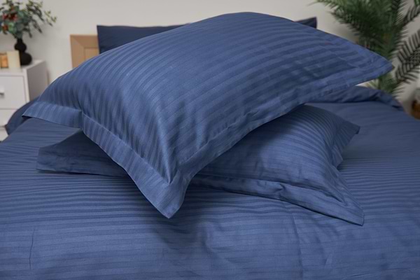 Фото - Комплект постельного белья Moon&Star King Size 220x240 Delfi Blue Satin Stripe (MS-820000491)