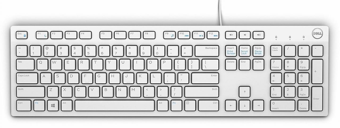 Клавиатура проводная Dell KB216 (580-ADGM) White