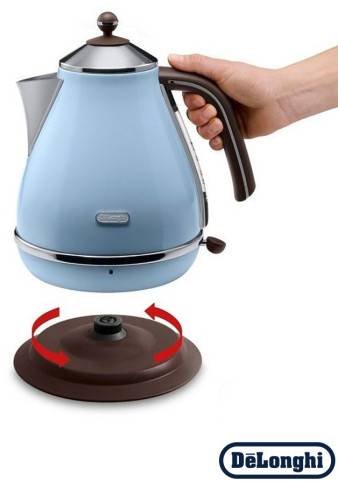 Фото - Электрический чайник Delonghi Icona Vintage 1.7 л Blue (KBOV2001AZ)