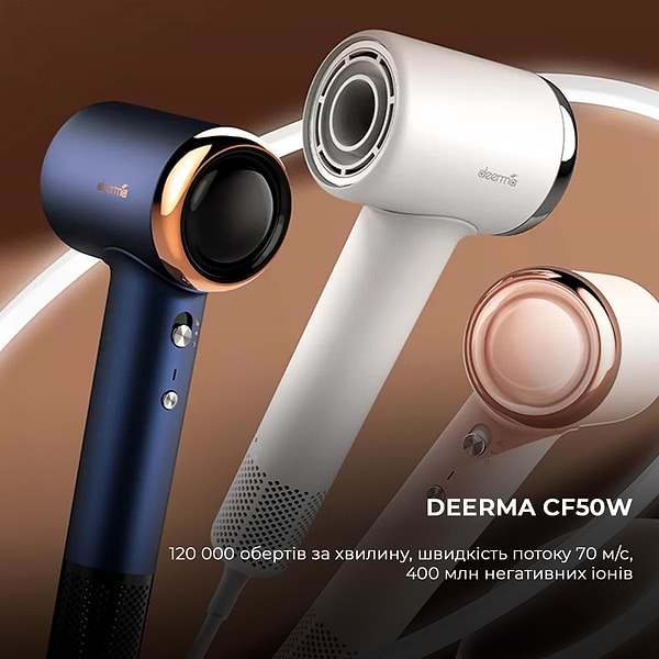 Фото - Фен Deerma DEM-CF50W Navy Blue
