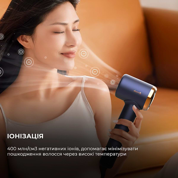 Фото - Фен Deerma DEM-CF50W Navy Blue