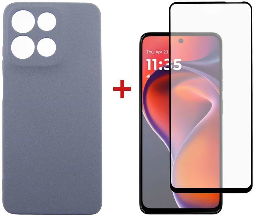 Фото - Чохол для смартфона DENGOS for Motorola G15/G15 Power Grey Full Glue (DG-KM-147) + захисне скло