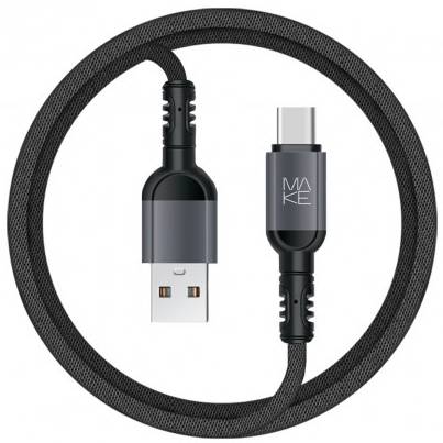 Кабель синхронізації даних MAKE USB to Type-C 3A 1м Denim Grey (MCB-CD10GR) - Фото 1