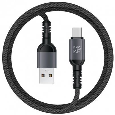 Кабель синхронізації даних MAKE USB to Type-C 2.4A 1м Denim Grey (MCB-CD9GR) - Фото 1