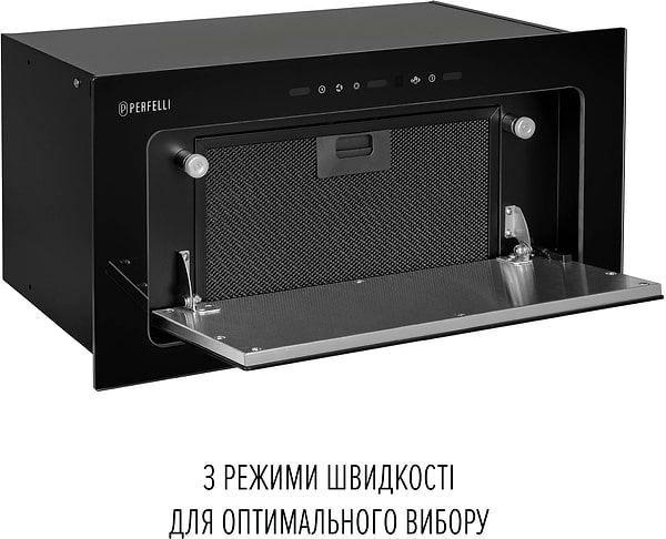 Фото - Витяжка вбудована Perfelli DESIGN VISION 6 NERO SILENZIO