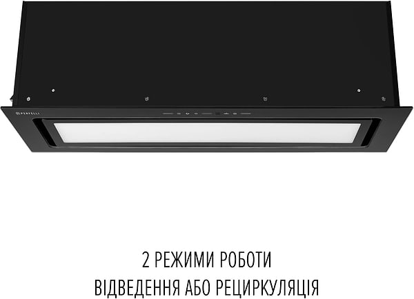 Фото - Вытяжка встраиваемая Perfelli DESIGN VISION 9 NERO SILENZIO