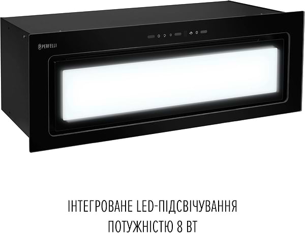 Фото - Вытяжка встраиваемая Perfelli DESIGN VISION 9 NERO SILENZIO