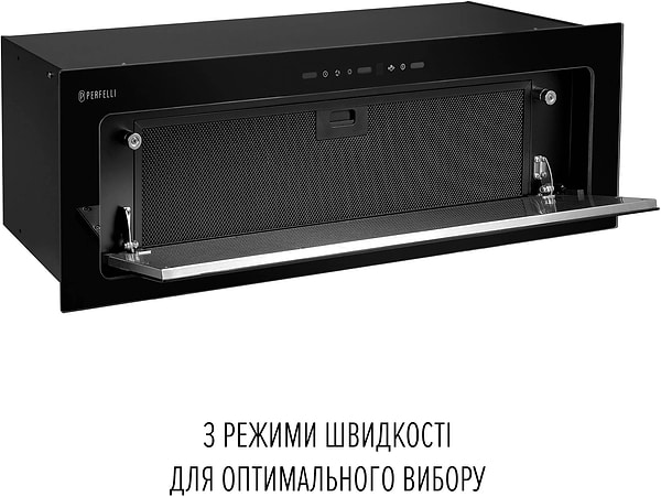 Фото - Вытяжка встраиваемая Perfelli DESIGN VISION 9 NERO SILENZIO