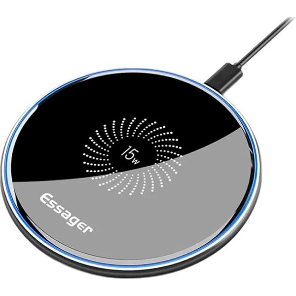 Фото - Бездротовий зарядний пристрій Essager Desktop QI Magnetic Wireless Phone Charger 15W Black (EWXZMX-JMB01)
