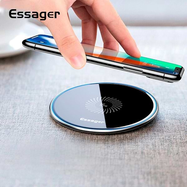 Фото - Бездротовий зарядний пристрій Essager Desktop QI Magnetic Wireless Phone Charger 15W Black (EWXZMX-JMB01)