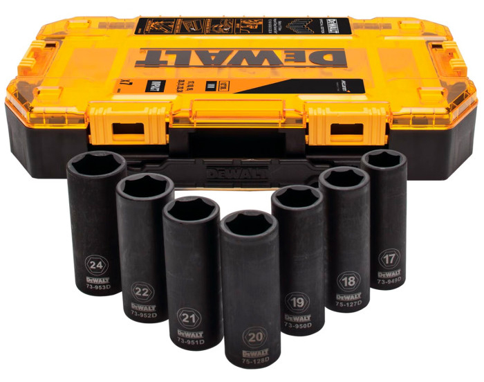 Набор торцевых головок DeWALT 1/2" McLaren 7 шт. (DT70905)