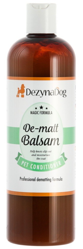 Кондиционер для кошек и собак Dezynadog De-Matt Balsam для удаления колтунов спутанной сухой поврежденной шерсти 450мл (5052372016122)