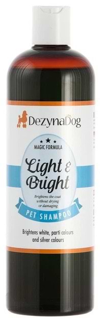 Шампунь для собак Dezynadog Light Bright для посилення кольору білих срібних та кольорових порід 500 мл (5052372015842)