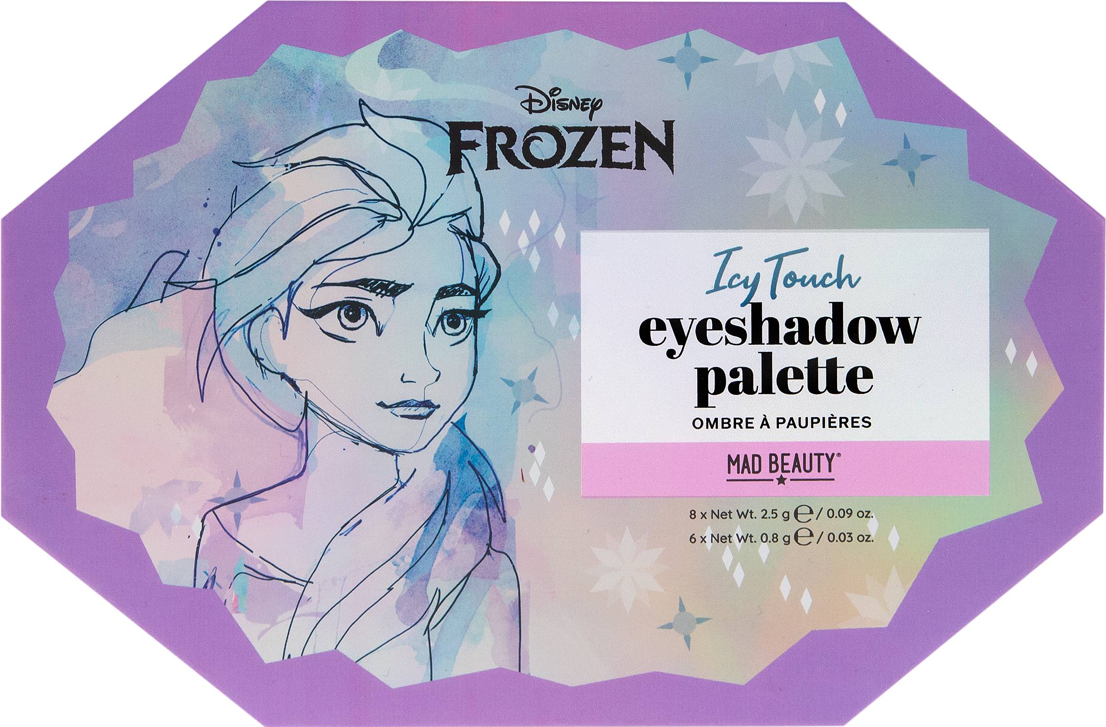 Набор косметики MAD BEAUTY Палетка теней Ледяное сердце - Ледяное прикосновение (DF-FG10393-6)