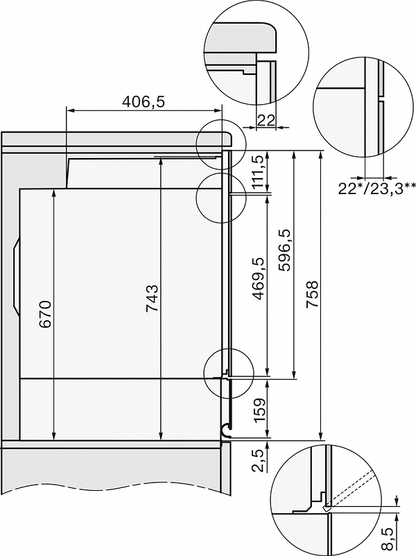 Фото - Духова шафа Miele 
H 2861 B чорний обсидіан