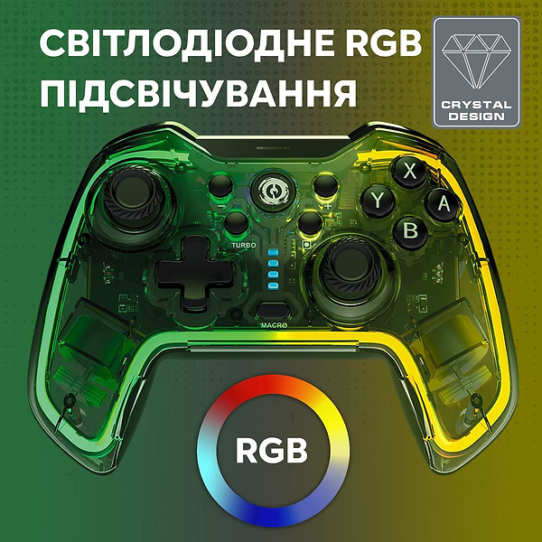 Фото - Геймпад Canyon Brighter GPW-02 Wireless RGB 5in1 Nintendo Crystal (CND-GPW02)