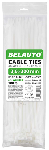 Фото - Набор хомутов BelAuto 3,6x300 (W36300)