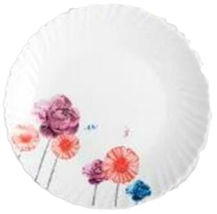 Тарелка обеденная Vittora V-220AF Wave Акварельные цветы 220 мм