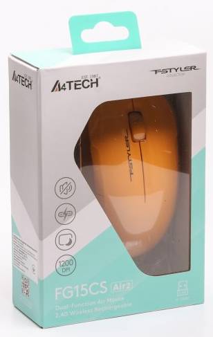 Фото - Миша бездротова A4tech FG15CS Air2 (Yellow)