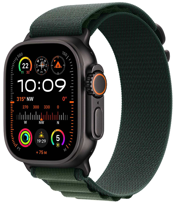 Фото - Смарт-часы Apple Watch Ultra 2 GPS 49mm Black Titanium Case with Dark Green Alpine Loop - Large