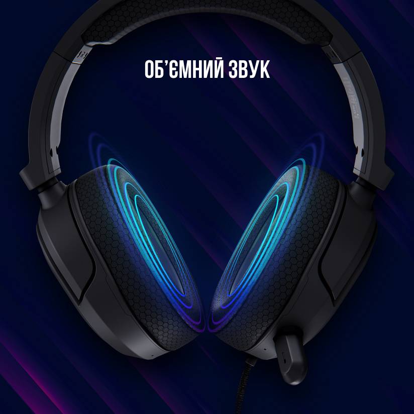 Фото - Гарнітура дротова ігрова Lorgar Kaya 460 Gaming RGB USB Black (LRG-GHS460)