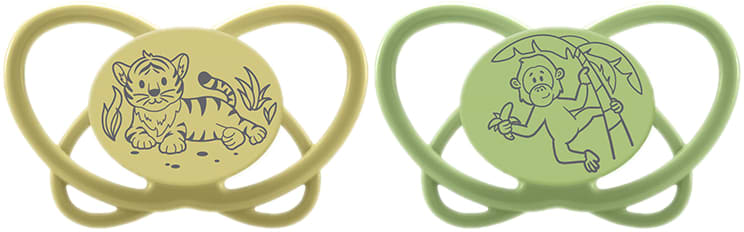 Кругла пустушка NIP Мій метелик Зелена Серія 2 шт. Green (38752-51)