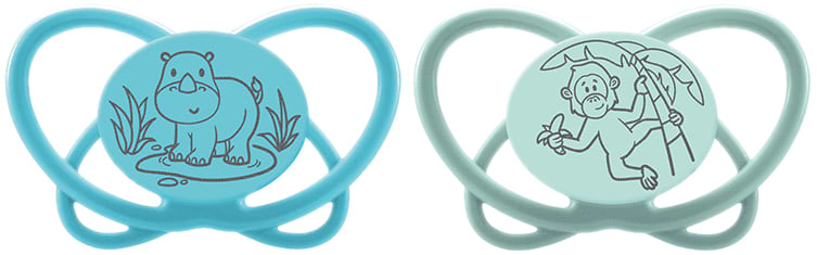 Кругла пустушка NIP Мій метелик Зелена Серія 2 шт. Blue (38757-51)